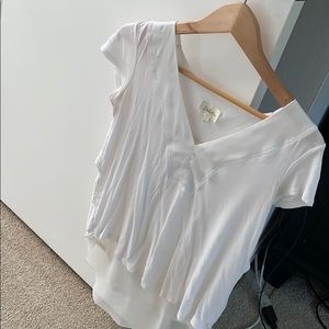 Short sleeve white casual top